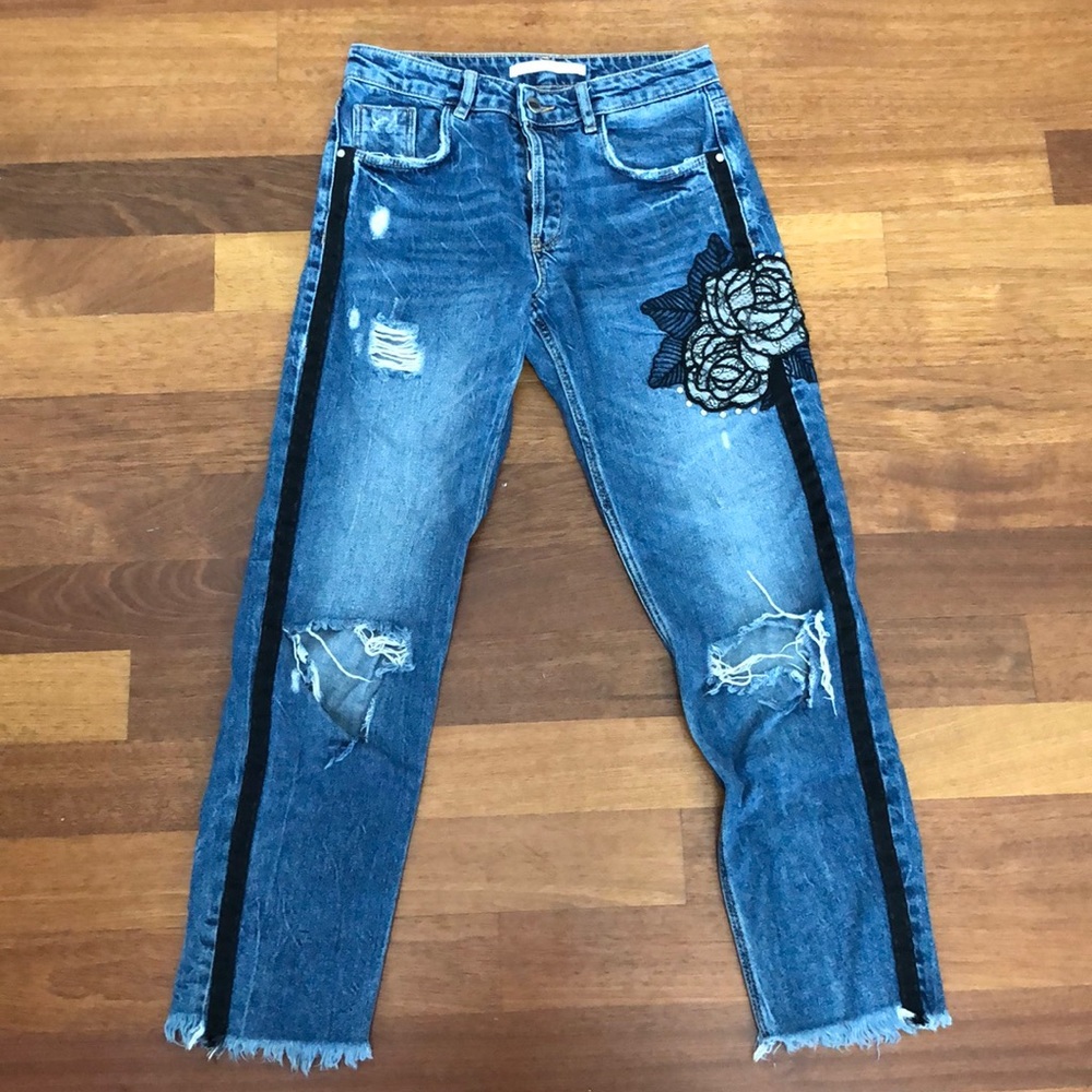 Zara jeans. Ankle crop. Sz 24. EUC